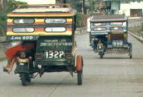 a tricycle motorcycle taxi