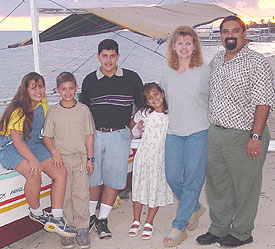 The Morys, from left - Jamie, Jacob, Josiah, Jenna, John, Juli