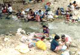 Bohol village laundry-day